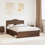 vidaXL Bedframe Bruin Eiken 140 x 200 cm Massief grenenhout, Verzenden, Nieuw