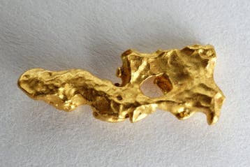 Goud Natief, Nugget uit Suriname of Frans-Guyana 0,761 gram-, Verzamelen