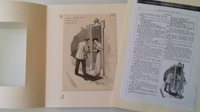 Carl Leopold Voss (1856-1921) - The Admirer, Antiek en Kunst, Kunst | Designobjecten