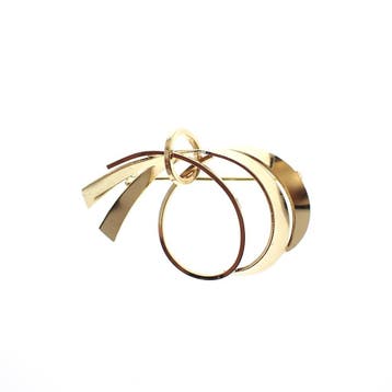 Gouden fantasie broche, Bijoux, Sacs & Beauté, Broches, Ophalen of Verzenden