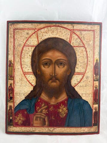 Icoon - Christus Pantokrator - Hout