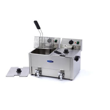 Friteuse - 2 x 8 L - 2 paniers - avec robinet de vidange -, Verzenden, Autres types