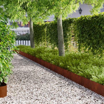 vidaXL Gazonrand 20 st 102 x 15 x 4 cm Staal Roestig, Verzenden