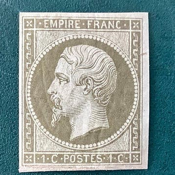 Frankrijk 1860 - 1 cent Napoleon Empire mooi gerand - MNH -, Gestempeld