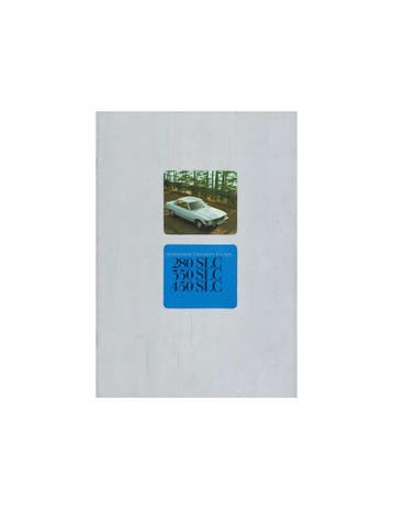 1977 MERCEDES BENZ SLC BROCHURE NEDERLANDS, Ophalen of Verzenden