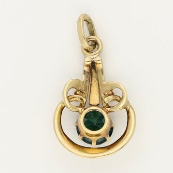 Hanger - 14 karaat Geel goud Spinel