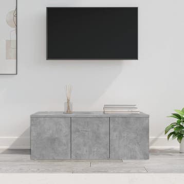vidaXL Tv-meubel 80x34x30 cm bewerkt hout betongrijs, Verzenden, Nieuw
