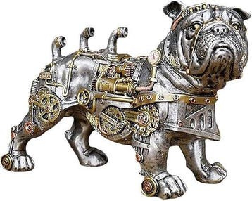 Decoratief ornament - Steampunk K9 Bulldog Figurine –