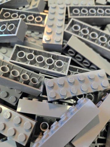 Lego Onderdelen - New Brick 2 x 6 Light Bluish Gray 100pcs, Nieuw