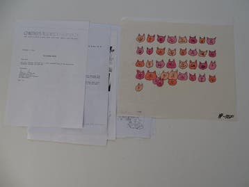 Keith Haring (1958-1990) - Pigs, unique work, hand painted, Nieuw in verpakking