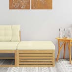 vidaXL Buiten Voetenbank Massief Acacia Hout Wit, Verzenden, Nieuw