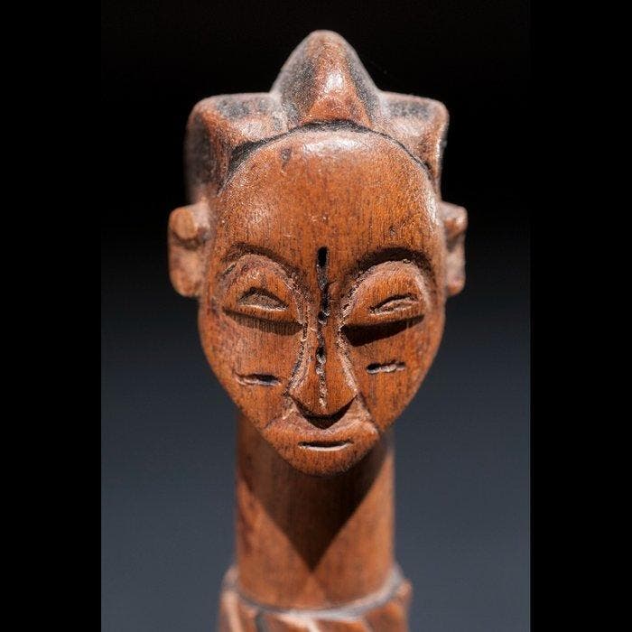 Handvat van de vlieghengel - Luba - DR Congo, Antiquités & Art, Art | Art non-occidental