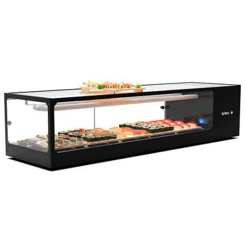 Sushivitrine | LOGIC | Zwart | 0°C/+4°C | Statisch | 1, Verzenden, Nieuw in verpakking