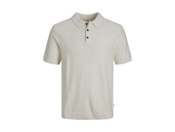 Veiling - Jack &amp; Jones Sandri Knit Polo Cloud Dancer - S, Nieuw