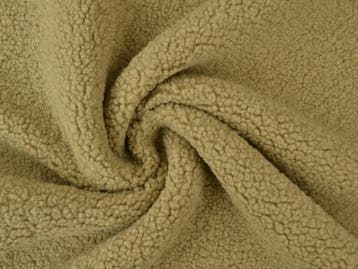 10 meter teddy bont - donkerbeige - Bouclé stoffen, Verzenden