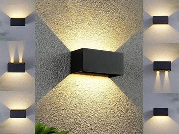 (40x) 12W LED zwart Wandlamp 4 licht...