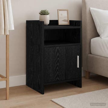 vidaXL Nachttafels Zwart eiken 40 x 36 x 60 cm Bewerkt hout, Huis en Inrichting, Verzenden, Nieuw