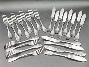 Christofle - No Reserve - Visbestekset voor 12 personen -, Antiek en Kunst