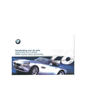 2000 BMW Z8 INSTRUCTIEBOEKJE NEDERLANDS