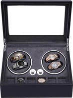 Watchwinder - Horloge doos - Horloge winder - Zwart - Olvy, Verzenden, Nieuw