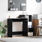 vidaXL Bureau met lade Zwart Eiken 106 x 41 x 88.5 cm, Huis en Inrichting, Verzenden, Nieuw