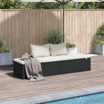 vidaXL Tuinbed 195x60 cm poly rattan zwart, Tuin en Terras, Verzenden, Nieuw