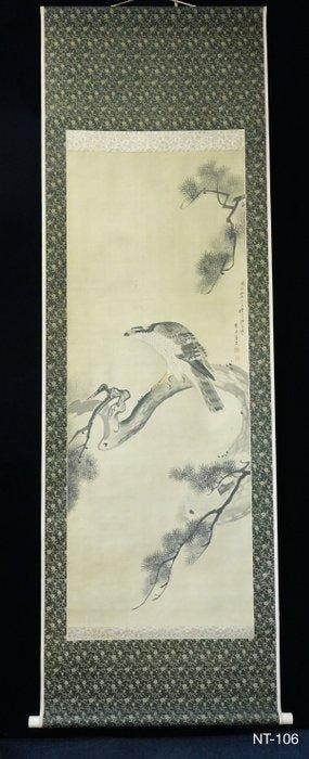 Absolute auction - Antique Japanese Hanging Scroll Hawk on