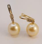 Boucles doreilles - 14 carats Or jaune, Perles des Mers du, Bijoux, Sacs & Beauté, Boucles d'oreilles