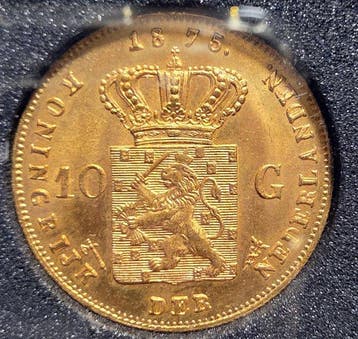 Nederland. Willem III. 10 Gulden 1875 (Zonder minimumprijs), Postzegels en Munten