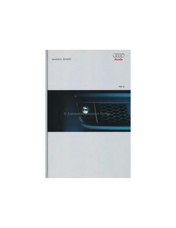 2003 AUDI RS6 QUATTRO HARDCOVER BROCHURE ENGELS, Ophalen of Verzenden, Nieuw