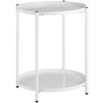 tectake Bijzettafel Oxford 45,5x45,5x53cm - wit, Verzenden