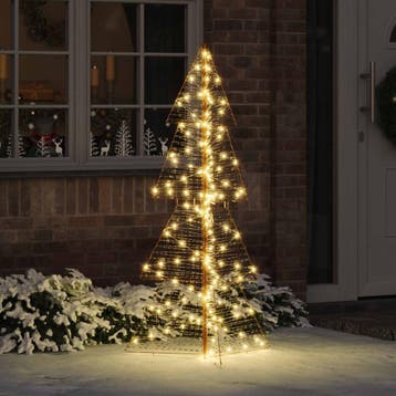 vidaXL Kerstboom 160 LEDs Warmwit 150 cm PET, Verzenden, Nieuw