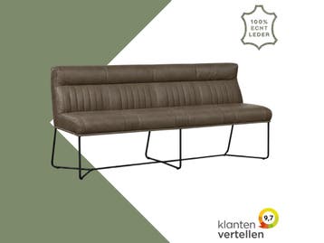 Leren eetkamerbank Cuddle (180 cm), Ophalen of Verzenden