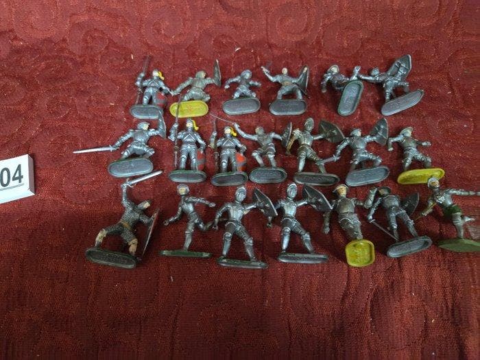 Elastolin - Figuur - Ridder soldaatjes (20) - Metaal, Kinderen en Baby's, Speelgoed | Overig