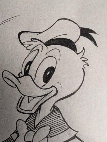 Donald Duck - opdrachttekening - Carol Voges - Brabants, Boeken, Nieuw
