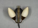 Lamp - Glas, Metaal - Mid century wandlamp