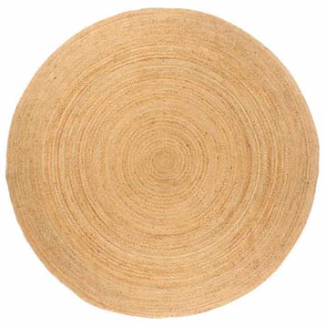 vidaXL Tapijt rond 210 cm gevlochten jute, Verzenden, Nieuw