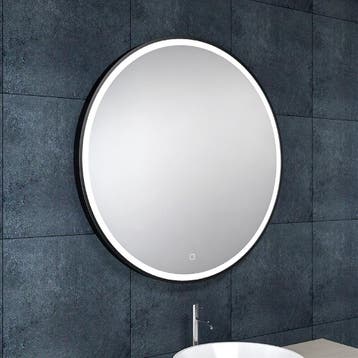 LED Spiegel 80cm 13W Mat Zwart – Dimbaar, Verwarming & Touch, Huis en Inrichting, Woonaccessoires | Spiegels, Verzenden, Nieuw