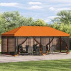 vidaXL Paviljoen met zijwanden 6 x 3 m Oranje Polyester en, Verzenden