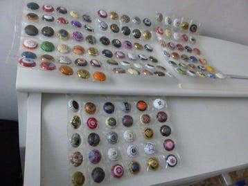 Collection de capsules de champagne