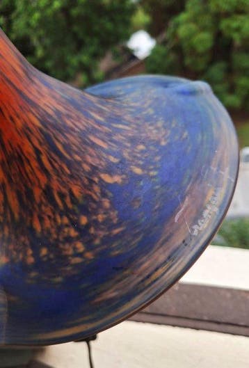 Le Verre Français – Pie de lámpara Art Déco en vidrio