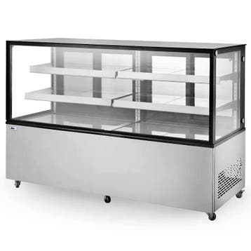 Koelvitrine | 610L | RVS/Zwart | 0°C/+6°C | Geforceerd | 3, Verzenden, Nieuw in verpakking