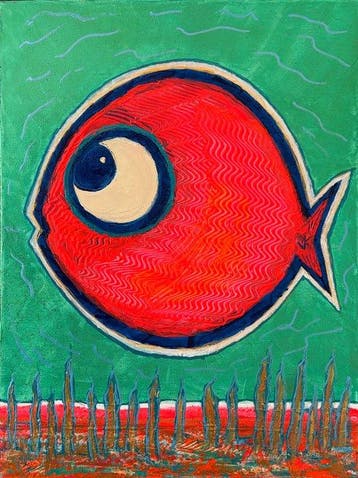 Denis Kuvayev (1971) - Goldfish on golden bottom - No