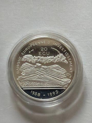 Luxemburg. 20 ECU 1993 Heinrich VII. von Luxemburg- 25g