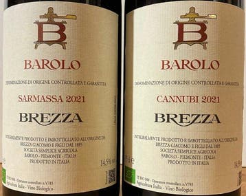2021 Sarmassa & 2021 Cannubi, Brezza - Barolo - 2 Flessen
