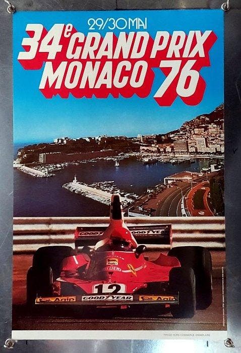 Bob Martin - 34e Grand Prix Monaco F1 - Niki Lauda - Bob, Antiquités & Art, Art | Dessins & Photographie