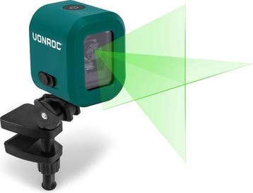2dekans | VONROC kruislijnlaser– Groen – 4V accu– 1800mah -, Doe-het-zelf en Bouw, Ophalen of Verzenden, Nieuw