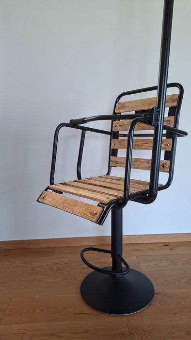 Stoel - IJzer, Hout - Stoeltjeslift voor één persoon, Antiek en Kunst, Curiosa en Brocante
