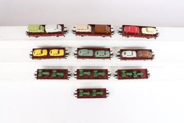 Märklin H0 - Modeltrein goederenwagon (10) - Platte wagens