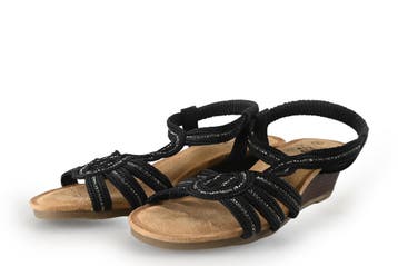Graceland Sandalen in maat 39 Zwart, Kleding | Dames, Verzenden, Zwart, Sandalen of Muiltjes, Zo goed als nieuw